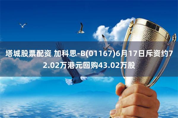 塔城股票配资 加科思-B(01167)6月17日斥资约72.02万港元回购43.02万股